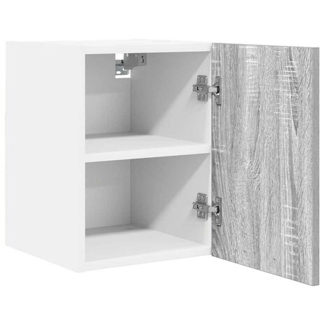 Hangkast Grijs Sonoma en Wit 30 x 31 x 40 cm Bewerkt hout 5