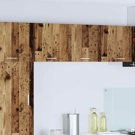 Hangkast Oude Hout en Wit 40 x 31 x 40 cm Bewerkt hout 1