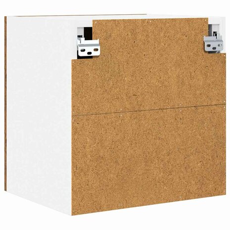 Hangkast Oude Hout en Wit 40 x 31 x 40 cm Bewerkt hout 8