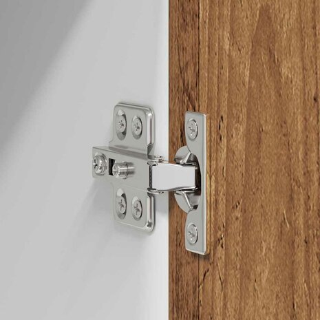 Hangkast Oude Hout en Wit 40 x 31 x 40 cm Bewerkt hout 9