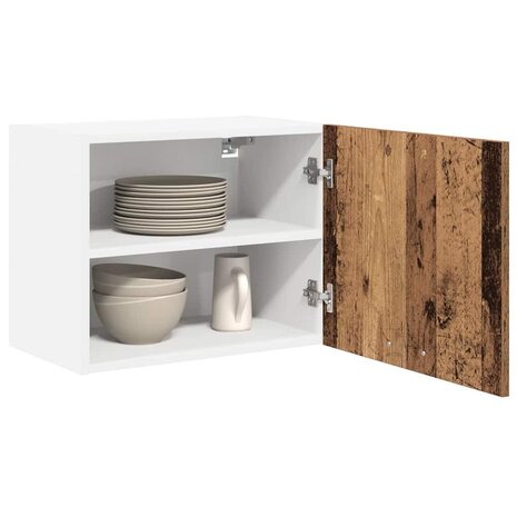 Hangkast Oude Hout en Wit 50 x 31 x 40 cm Bewerkt hout 3