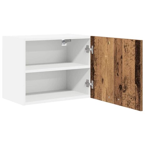 Hangkast Oude Hout en Wit 50 x 31 x 40 cm Bewerkt hout 5