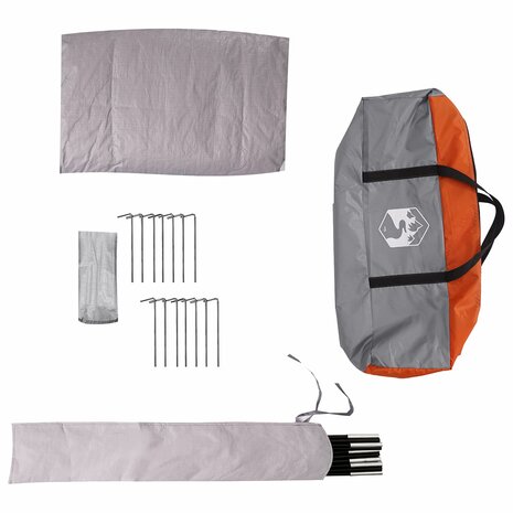 3-persoons Grijs en Oranje 185T Polyester met PU Coating 9