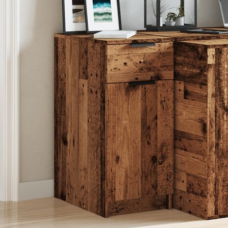 Bureau 33x50x75 cm bewerkt hout oud houtkleurig 4