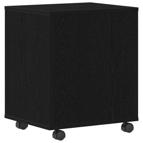 Rolling Kast 45 x 38 x 54 cm Bewerkt hout Zwart Eiken 6