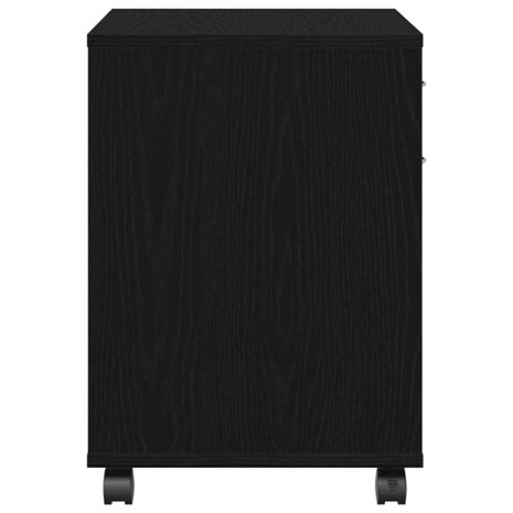Rolling Kast 45 x 38 x 54 cm Bewerkt hout Zwart Eiken 8