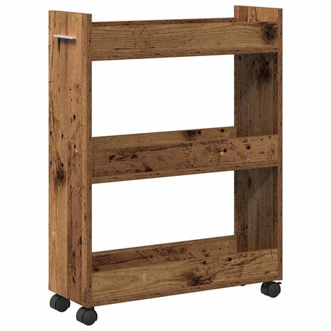 Kast met wiel Oudhout 60 x 22 x 79 cm 2
