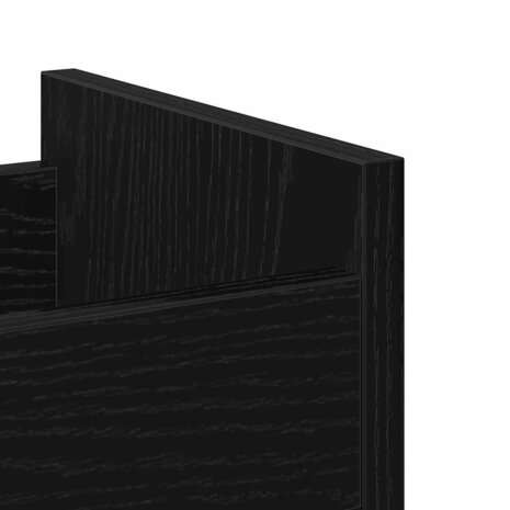 Kast met wiel Zwart Eiken 60 x 22 x 79 cm 9