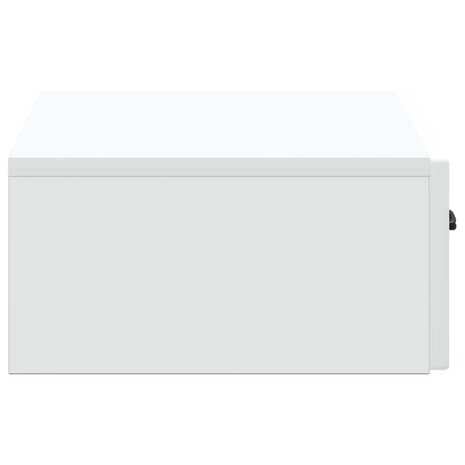 Wandmontage Zijtafel Wit 59 x 34,5 x 17 cm Bewerkt hout 6