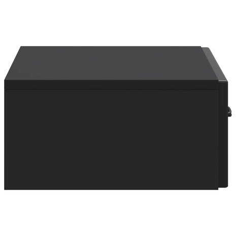 Wandmontage Zijtafel Zwart 59 x 34,5 x 17 cm Bewerkt hout 6