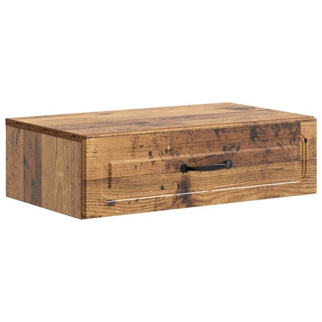 Wandmontage Zijtafel Oud hout 59 x 34,5 x 17 cm Bewerkt hout 2