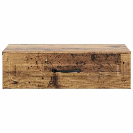 Wandmontage Zijtafel Oud hout 59 x 34,5 x 17 cm Bewerkt hout 5