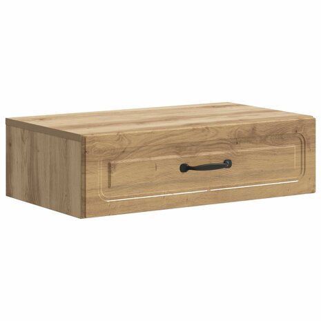 Wandmontage Zijtafel 59 x 34,5 x 17 cm Bewerkt hout 2