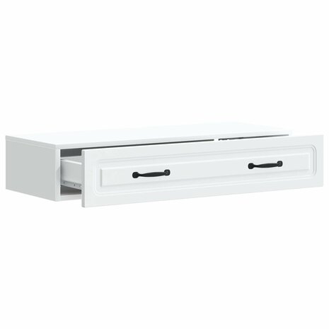 Wandmontage Zijtafel Wit 87,5 x 34,5 x 17 cm Bewerkt hout 4