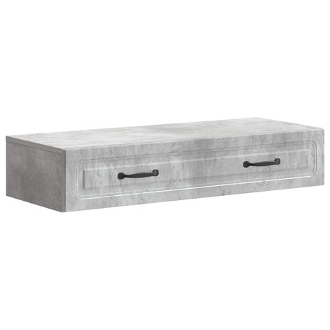 Wandmontage Zijtafel Betongrijs 87,5 x 34,5 x 17 cm 2