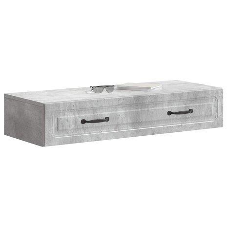 Wandmontage Zijtafel Betongrijs 87,5 x 34,5 x 17 cm 3