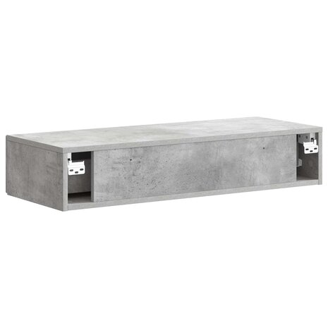 Wandmontage Zijtafel Betongrijs 87,5 x 34,5 x 17 cm 7