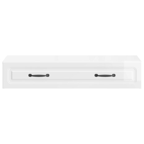 Wandmontage Zijtafel Hoogglans Wit 87,5 x 34,5 x 17 cm 5