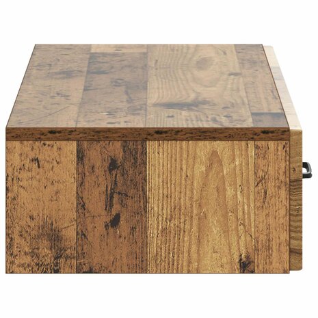 Wandmontage Zijtafel Oud hout 87,5 x 34,5 x 17 cm Bewerkt hout 6