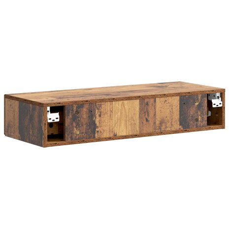 Wandmontage Zijtafel Oud hout 87,5 x 34,5 x 17 cm Bewerkt hout 7