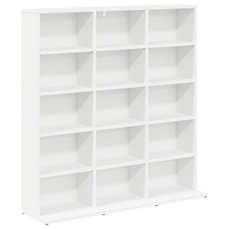 Cd-kast Wit 96 x 23,5 x 97,5 cm Bewerkt hout 2