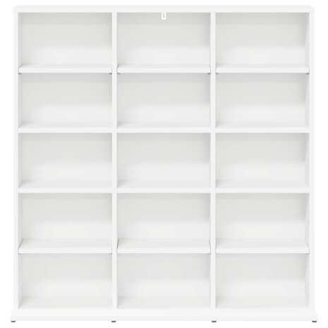Cd-kast Wit 96 x 23,5 x 97,5 cm Bewerkt hout 4