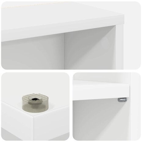 Cd-kast Wit 96 x 23,5 x 97,5 cm Bewerkt hout 7