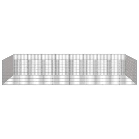 Dierenverblijf 24 panelen 54x80 cm gegalvaniseerd ijzer 4