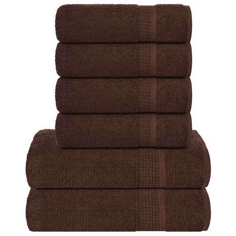 6-delige Handdoekenset FROGN 360 g/m&sup2; bruin 1