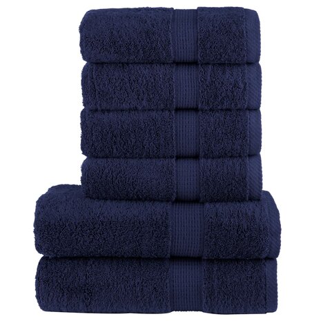 6-delige Handdoekenset SOLUND 600 g/m&sup2; marineblauw 1
