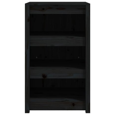 Keukenkast voor buiten MEPPEL 55x55x92 cm massief grenenhout zwart 4