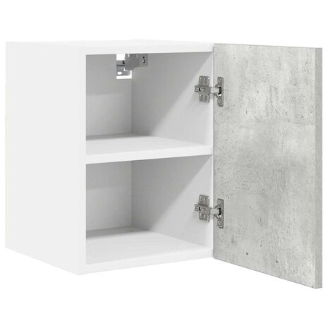 Hangkast Beton Grijs en Wit 30 x 31 x 40 cm Bewerkt hout 5