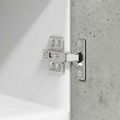 Hangkast Beton Grijs en Wit 30 x 31 x 40 cm Bewerkt hout 9