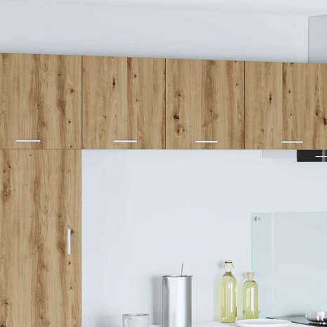 Hangkast Ambachtelijke Eik en Wit 40 x 31 x 40 cm Bewerkt hout 1