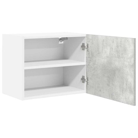Hangkast Beton Grijs en Wit 50 x 31 x 40 cm Bewerkt hout 5