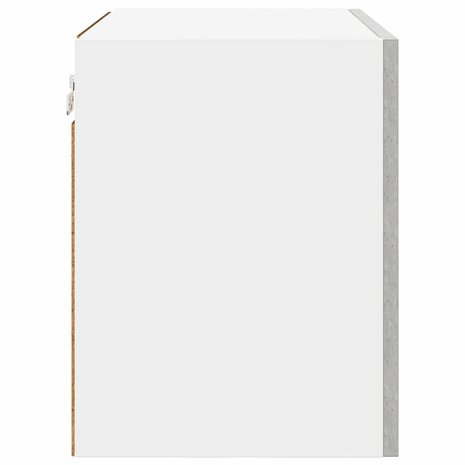 Hangkast Beton Grijs en Wit 50 x 31 x 40 cm Bewerkt hout 7