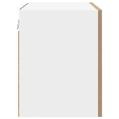 Hangkast Ambachtelijke Eik en Wit 50 x 31 x 40 cm Bewerkt hout 7