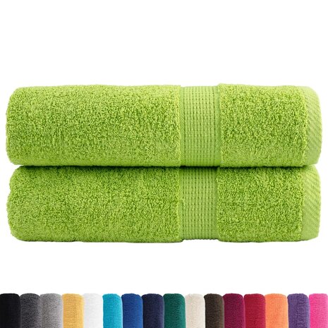 Badhanddoeken SOLUND 2 st 600 g/m&sup2; 70x140 cm appelgroen 2