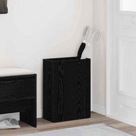 Paraplustandaard Zwart Eiken 40 x 20 x 55,5 cm Bewerkt hout 1