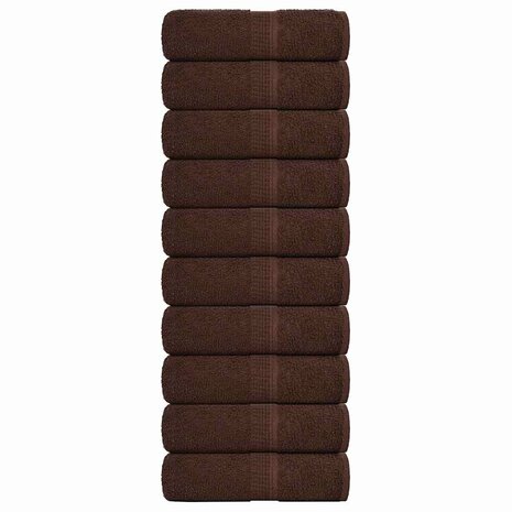 Washandjes FROGN 10 st 30x30 cm 360 g/m&sup2; bruin 1