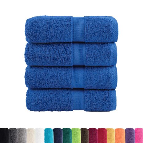 Premium washandjes SOLUND 4 stuks blauw 30x30 cm 600 g/m&sup2; 2