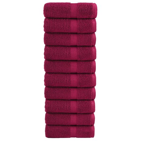 Premium washandjes SOLUND 10 stuks bordeaux 30x30 cm 600 g/m&sup2; 1