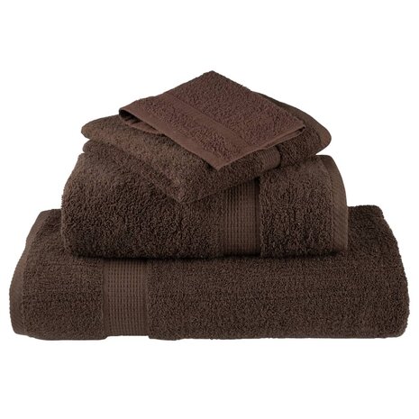 Premium washandjes SOLUND 4 stuks bruin 30x30 cm 600 g/m&sup2; 4