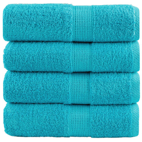 Premium washandjes SOLUND 4 stuks turquoise 30x30 cm 600 g/m2 1