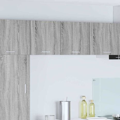 Hangkast Grijs Sonoma en Wit 40 x 31 x 40 cm Bewerkt hout 1