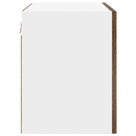 Hangkast Gerookte Eik en Wit 50 x 31 x 40 cm Bewerkt hout 7