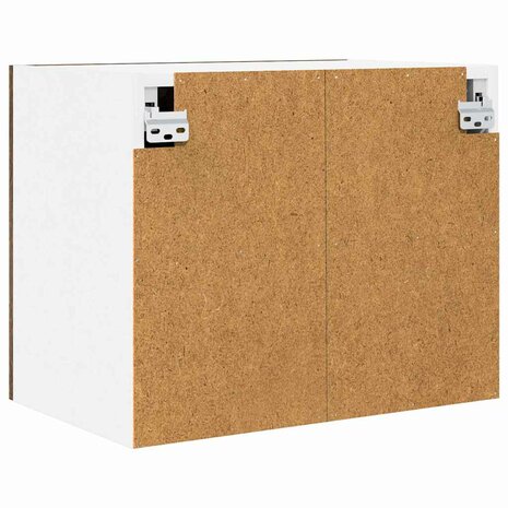 Hangkast Gerookte Eik en Wit 50 x 31 x 40 cm Bewerkt hout 8