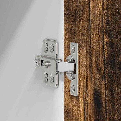 Hangkast Gerookte Eik en Wit 50 x 31 x 40 cm Bewerkt hout 9