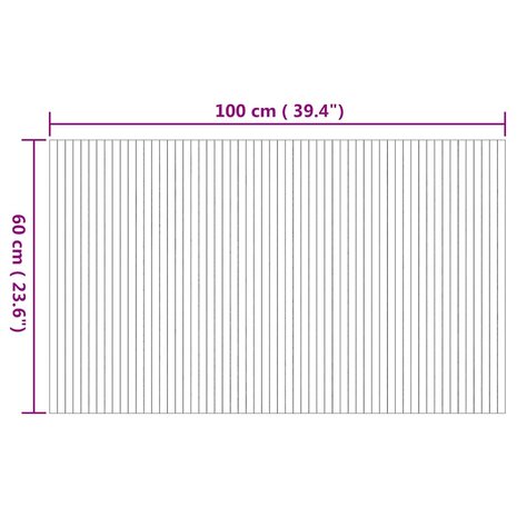 Vloerkleed rechthoekig 60x100 cm bamboe naturel 8