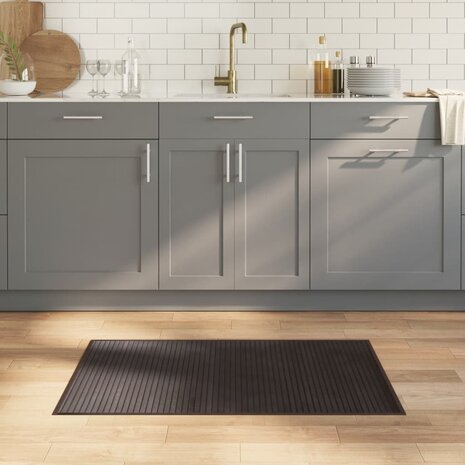 Vloerkleed rechthoekig 60x100 cm bamboe donkerbruin 1
